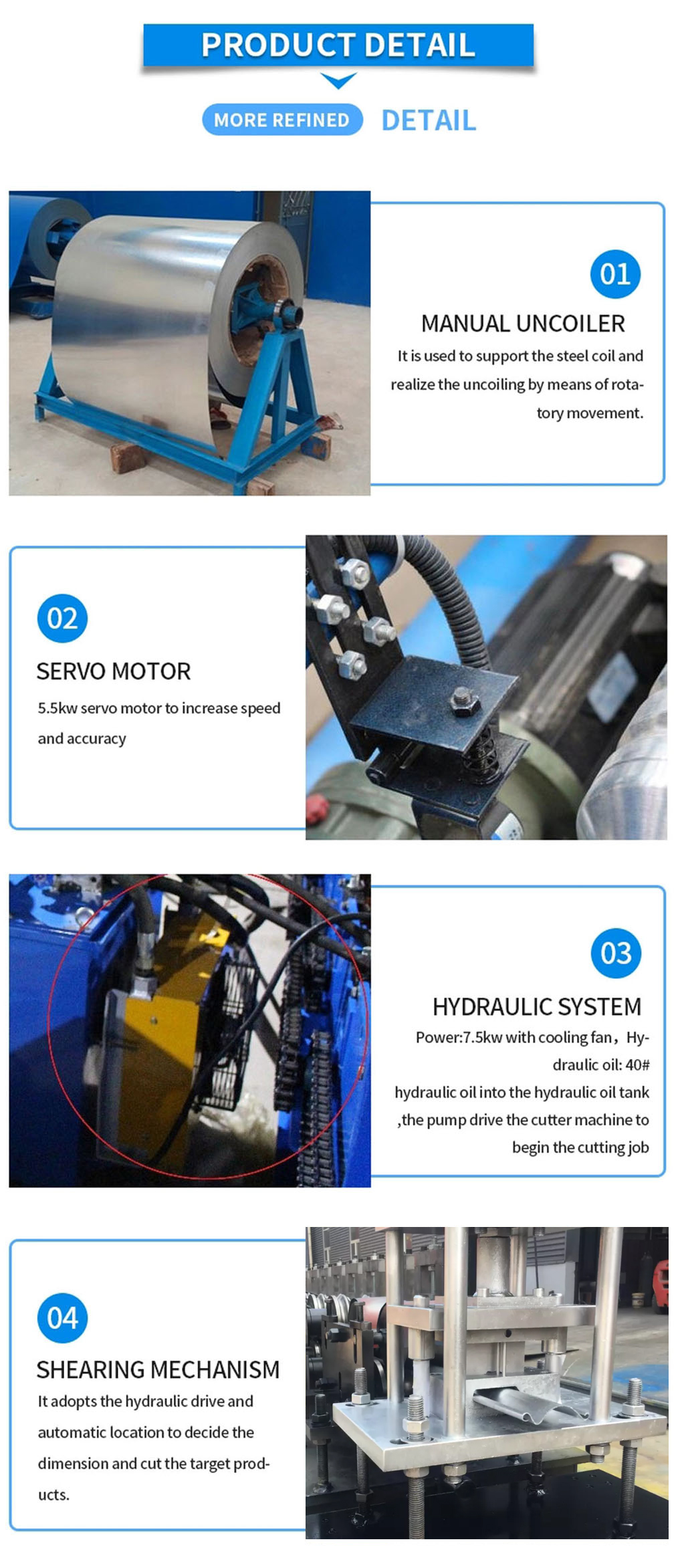 Roller shutter door roll forming machine