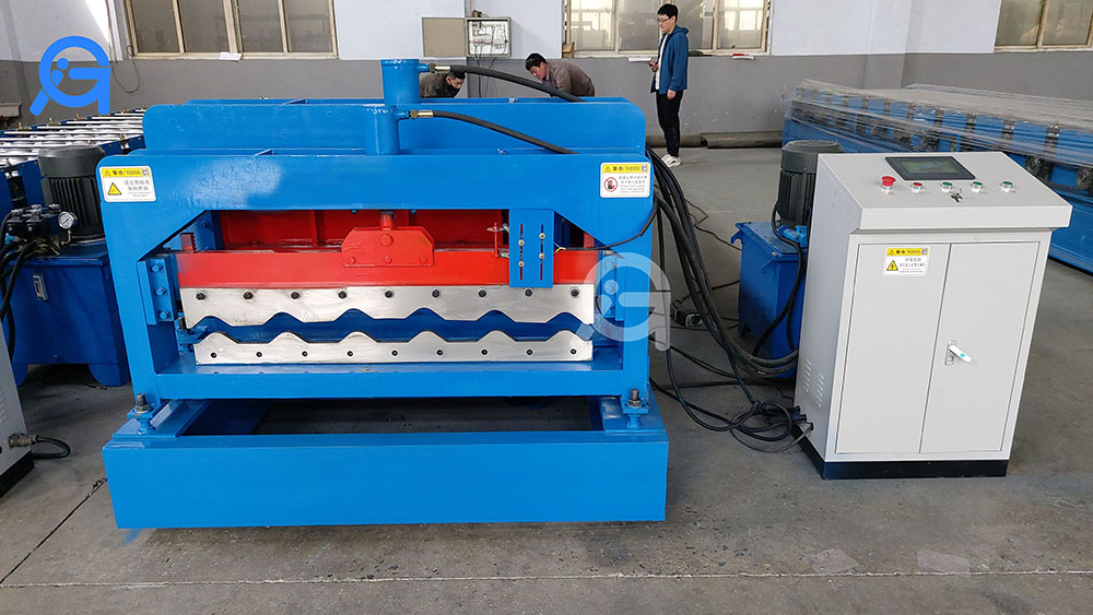 828 simple galvanized glazed roof tile making machine