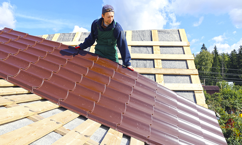 How to install color steel glazed roof tile